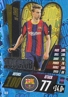 Frenkie De Jong FC Barcelona 2020/21 Topps Match Attax CL 100 Club #CL06